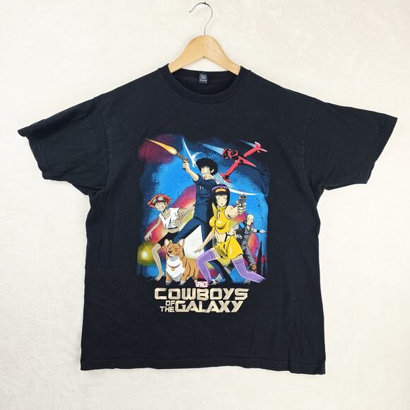 Cowboy Bebop Cowboys Of The Galaxy Shirt Mens XL Black Guardian Anime Comics - Picture 2 of 7